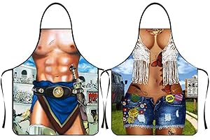Anzhee Sexy BBQ Apron Creative Cooking Apron Kitchen Apron Barbecue Apron Funny Motif Apron Bib Apron for Men Women Party Costume Funny Apron for Friend Women Men Novelty Funny Apron Gift