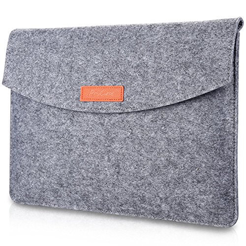 ProCase 15 - 15.4 Inch Schutzhülle Filz Laptop Sleeve Tasche, 15 Inch Macbook Pro Retina andere Chromebook Ultrabook Notebook (Grau)