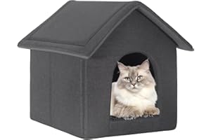 EUGAD Niche pour Chiens, Maison pour Chat Chien avec Coussin, Niche pour Chien Interieur, Maison pour Animal, Maison pour Chat Chiens Intérieur Résistant à l'hiver- 45x40x45cm