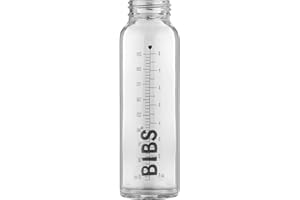 BIBS Glass Bottle - Part of Set. Mix and Match with BIBS Colorful Bottle Kits., 225 ml, Single Glass Bottle