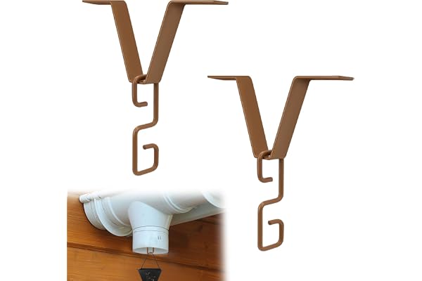 Diakey Lot de 2 chaînes de pluie en forme de V pour gouttières avec clip d'adaptateur, chaînes de pluie pour suspendre à l'extérieur, bec de descente, pot de fleurs, support collecteur, doré