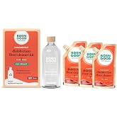 Born Good Disinfectant Floor Cleaner Concentrate 1.5L Bottle Pack | 1 Pouch 50ml = 500ml Floor cleaner | Kid & Pet Safe | Safe for All Floors | No Tox