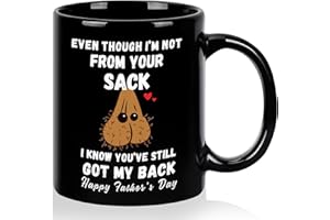 TUKEOO Fathers Day Mug Gifts for Dad Stepdad from Daughter Son, 330ml Funny Mug Dad Birthday Gifts for Stepdad Men, Fathers Day Presents for Christmas Anniversary