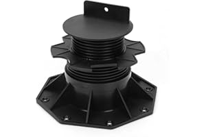 Eulenke Stelzlager 20 Stück Stellfuss höhenverstellbar 60-140mm Plattenlager - Stelzlager für Terrassendielen-Unterkonstruktion Holz, WPC und Stein