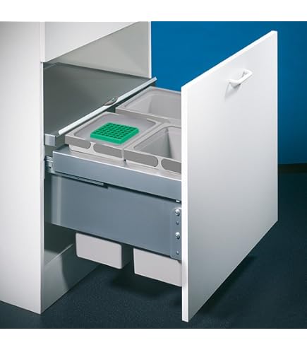 NABER Cox Base 360 S/600-3 Abfallsammler – Anthrazit, 2x10 + 1x22 Liter, Mit Soft-Close