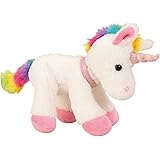 Geschenkestadl Einhorn mit bunter Mähne Plüschtier 21 cm süßes Kuscheltier Stofftier