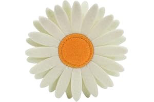 Mopec Posavasos de Fieltro con Forma de Margarita, Pack de 4 Unidades, Blanco, 1.00x13.00x13.00 cm