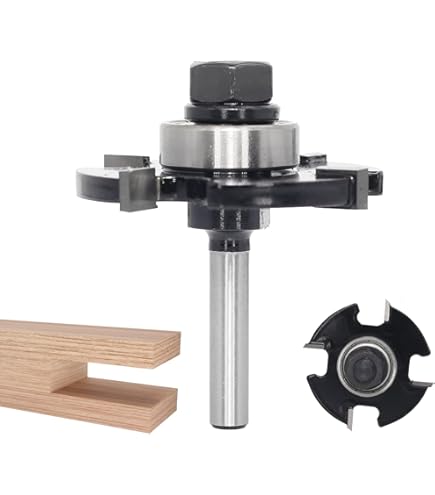 12mm 1/2" Shank T Slot Cutter Rabbet Router Bit 3 Wing Carbide Slotting Cutter Rabbeting Slab