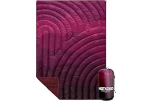 hotkoko Camping Blanket,Lightweight Puffy Printed Camp Blankets Packable Outdoor for Traveling, Stadium, Hiking, Picnics