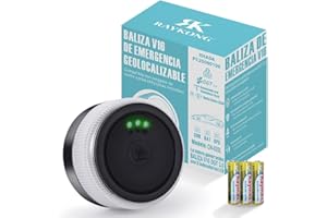 RAYKONG Baliza V16 Geolocalización DGT 3.0 | 2ª Generacion con indicadores LED | Luz Emergencia Coche - Moto Homologado por DGT | SIM y Datos Pagados hasta 2038