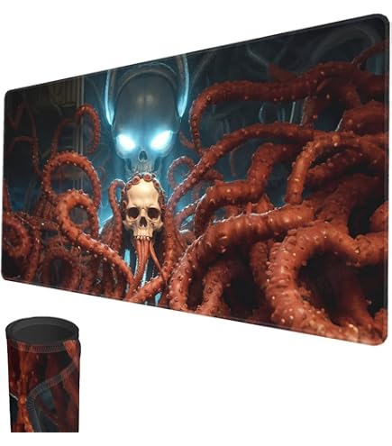 Ecally Kartenspielmatten, 4 Stück, 61 X 35,6 Cm – Rutschfeste TCG Playmats In Rot & Schwarz