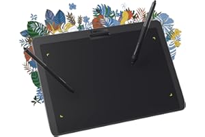 Xencelabs Pen Tablet Medium Tableta Gráfica Profesional Inalámbrica de Dibujo 2 Plumas sin Batería Tableta de 12" con Relación 16:9 para Windows-Arm/Windows/Mac/Linux