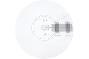 ANDICAGE Acrylic Turntable Phonograph Cartridge Alignment Protractor Mat Anti-skating Calibration Plate Record Pickup Plate Turntable Accessories（White）