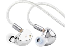 Linsoul SIMGOT ET142 monitor douszny, 1 płaski + 1 hybrydowy sterownik PZT, słuchawki HiFi IEM, przewodowe słuchawki douszne z wymiennymi dyszami tuningowymi, odłączany, posrebrzany kabel OFC, dla