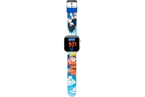 Kids Licensing Montre de Fitness NA00001, Montre LED Naruto, lanière