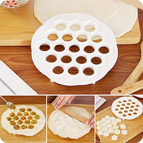Anqeeso Dumpling Mold Dumpling Pelmeni Mold Maker Kitchen Dough Press Ravioli Pasta Making Mould DIY Maker With 19 Holes