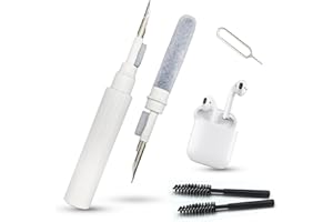 TELITE AirPod Cleaning Kit, 3 in 1 Airpod Cleaner Pen with Sponge, Metal Tip 2 Soft Spiral Brush, Sim Pin, Multifunctional Airpods Cleaning Pen for Bluetooth Earphones Case Dust Removal