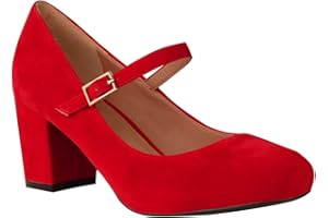 FASHION THIRSTY Womens Ladies Mid Block Heel Office Mary Jane Work Formal Strap Dolly Shoes Size