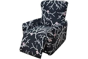 WWQQKJ 4-Pezzi Copripoltrona Relax Reclinabile Universale, Moderna Fodere Copripoltrona Reclinabile 1 Posto Elasticizzato Lavabile Rimovibile,Copertura per Poltrona Reclinabile(Color 02)