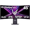 LG UltraGear OLED GX9 Gaming Monitor 45GX950A-B - 5K2K 45 Inch WOLED Curved, Dual-mode 165-330Hz, 0.03ms, 275-1300nits, FreeSync Premium Pro, HDR 400, Speakers, DP 2.1, HDMI 2.1, USB-C, Black