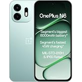OnePlus N6 | 6GB+128GB | Fresh Mint | Segment's Biggest 8000mAh Battery | Segment's Fastest 45W Charging | 60-Month Smoothness | Smooth 120Hz Display*