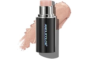 Anglicolor Barra iluminadora, larga duración, efecto 3D brillante, iluminador natural para maquillaje radiante (perla rosa clara)