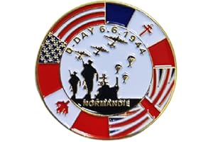LILYSSWEET 1944 Normandie Normandy Red Poppy Remembrance Day Soldier Veteran Hero Enamel Pin Badge Brooch