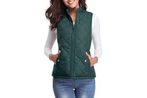 fuinloth Chaleco Mujer Acolchado Invierno sin Mangas Chalecos Exteriores sin Abrigo Ligero con Cremallera ​con Bolsillos