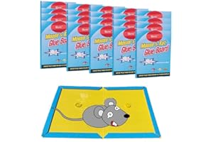 Trappola Adesiva per Topi e Ratti - 10 Tavolette con Colla Extra Forte - Topicida Non Tossico - Cattura Roditori - Professionale - Wemk