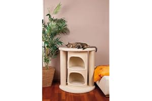 CLEVERCAT Kratzbaum Pharo mit integrierter Sisal Kratztonne für unendliche Kratzmöglichkeiten und viel Platz zum Schlafen für Ihren Stubentiger. Made in Germany 4974