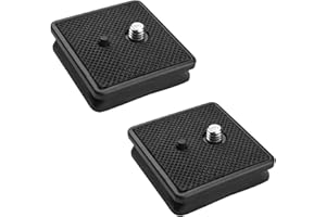 FAEFTY Plaque Rapide, Plaque de Dégagement Rapide pour Appareil Photo, Plaque Fixation Rapide pour Trépied Universelle, 2PCS