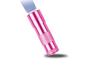 ANGNYA Portatile 12 LED Mini Lampada per Unghie Rosa, Torcia Elettrica per unghie Gel Sciugatura Rapida, Strumenti per Nail Art e Strumenti Money Detector(Batterie non Incluse)