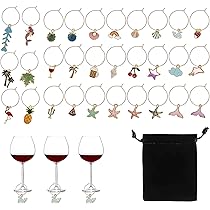 60 Segna Bicchieri Per Calici Di Vino - Ciondoli Decorativi Per Feste E Degustazioni - Foto 8