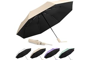 Aolso Wiatroszczelny składany parasol podróżny, mocne, trwałe żebra z włókna szklanego, łatwe automatyczne otwieranie/zamykanie
