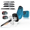 Reciprocating Saw, Compatible with Makita 18V Battery, w/ 2 x 5.5Ah Battery, 4X Saw Blades,0-3000RPM Variable Speed Reciprocating Saw, for Fast Cuts in Wood, Metal & Plastic