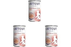 Kattovit Reni/Renal-Drink Pollo | Confezione Tripla | 3 x 135 ml | Alimento complementare per gatti adulti | Pezzetti di carne con pollo | Per supportare la funzione renale