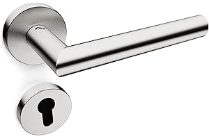 Sempro Türgriff für Innentüren LIVIA-R2 Drückergarnitur aus Edelstahl matt gebürstet Türklinken für Zimmertüren PZ Profilzylinder