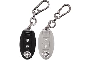 ERMWALR 2 Pack Key Fob Cover for Nissan Silicone Car Key Cover with Keychain Fit for Nissan 350Z Qashqai Murano X-Trail Kicks Tiida Micra Pathfinder Note Juke 3 Buttons Key Fob Case (Nisn-3-BG)