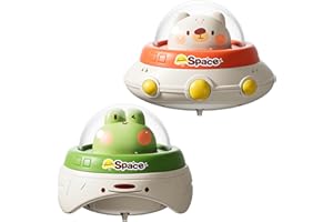 Adeerus Auto Spielzeug ab 1 2 3 Jahr Mädchen und Jungen, Baby Spielzeug Auto 2 Stück Weltraum Aufziehauto für Kleinkinder 6–9–12–18 Monaten, Cars Spielzeug Geschenk zum ersten Geburtstag