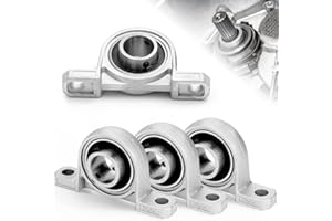 Riisoyu 4 Stück KP004 Kugellager Stehlager, 20MM Flanschlager Lagerbock Gehäuselager Lager Montageblock Zinklegierung Einsatzkugellager Lagersitz Stehlagereinhei