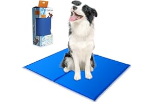 JSRHEEM Kühlendes Hunde- und Katzen-Pad, Selbstkühlendes Gel-Pad,Kühlmatte Haustiere, Katze- und Hundekühlkissen (M60*50cm)