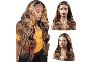 Hxxcoup Body Wave Wig Pelucas Para Mujer Pelucas Cabello Natural 13X1 Human Hair Wig P427 Transparent Lace Front Wig Larga Peluca Mujer Pelo Natural Unprocessed Virgin Hair Wig 24 Inch