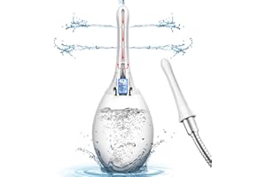PROPODUSCHE Enema Bulbo Anti-Reflujo de 245ml, Enemas Lavados Puede Conectarse al Tubo de la Ducha, Ducha Enema aliviar el estreñimiento para Limpieza de Colon en Hombres y Mujere (Blanco)