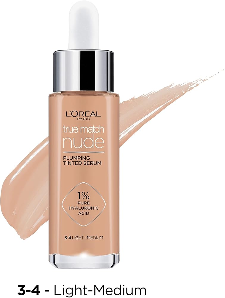 L'Oreal Paris True Match Nude Serum Fondöten 3-4 Light Medium, 30 ml