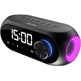 Mikado MD-W7 1200mAh 5W Siyah Bluetooth-Aux-Derece-Usb-FM (RADYO) Alarmlı Saat Speaker Speaker