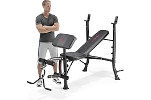Marcy Eclipse BE1000 Barbell Weight Bench - Black/Red