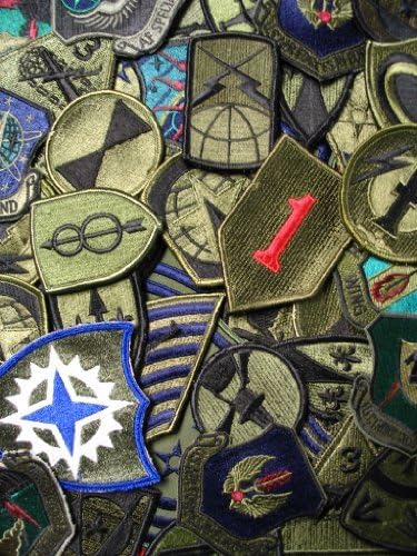 Lot of 50 Assorted U.S. Military Army &amp; Air Force Subdued Insignia Patches by Custom Manufactured