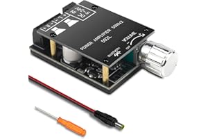 FAELNK Placa Amplificador Bluetooth 2x50W Mini Amplificador Audio Bluetooth DC 8-24V con Interruptor y Volumen Ajustable