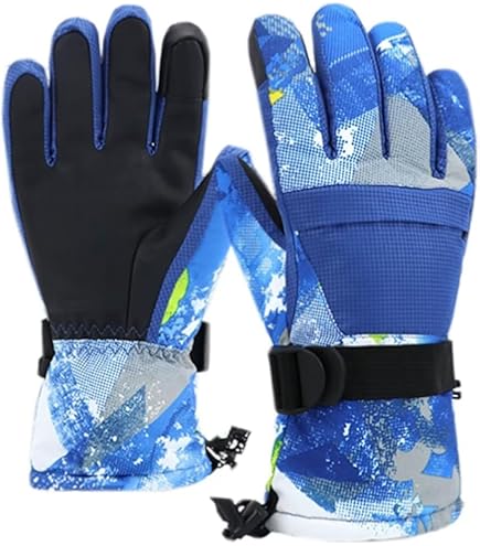 URFEDA Guanti Da Sci Per Bambini, Invernali, Per Snowboard, Antivento, Impermeabili, Caldi, Spessi, Freddi, Per Ragazzi E Ragazze, Snowboard, Per Attività All'aria Aperta, 11-16 Anni