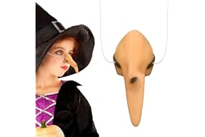YUNHENTONG Halloween Hexennase, Witch Accessories Hexen Nase Weicher Latex Hexe Zubehör Hexennase mit Elastischer Kordel für Kinder Erwachsene Halloween-Hexe-Cosplay-Party-Anziehzubehör